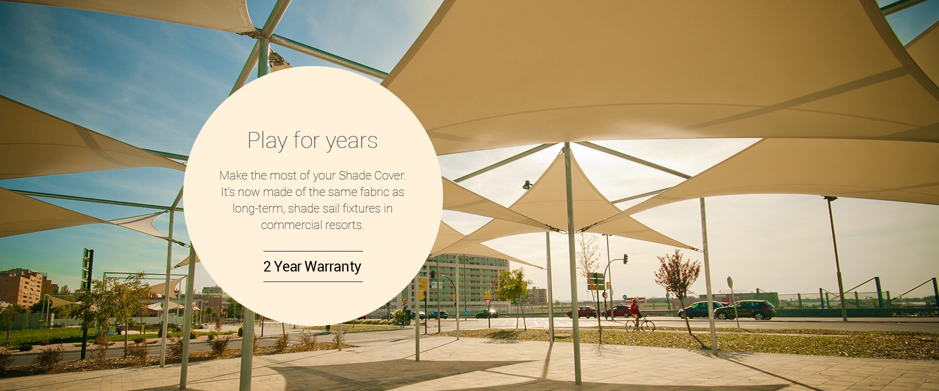Our new Shade Covers are now made of the same fabric as long-term, shade sail fixtures in commercial resorts.