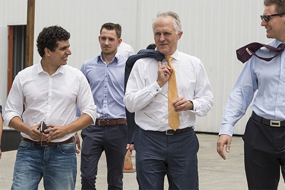 Prime Minister Malcolm Turnbull visited Vuly HQ.