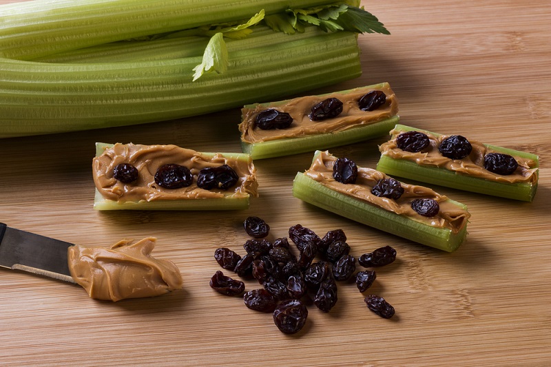 Celery boats on the boat