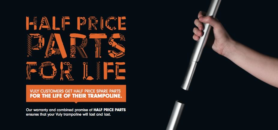 Half price trampoline parts for life