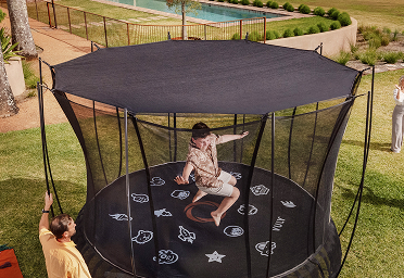 Trampoline Shade Cover for Sun, Leaves & Backyard Mess