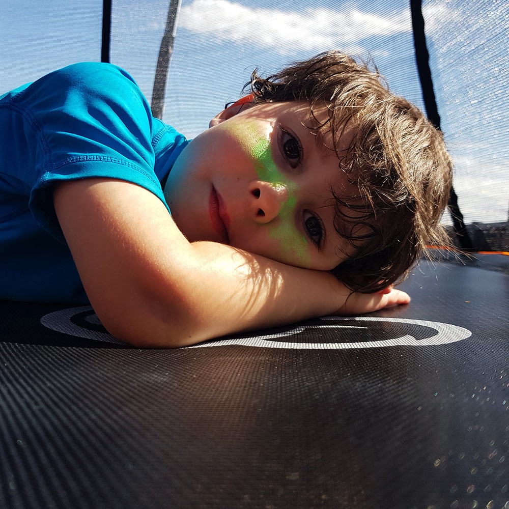 play on a trampoline