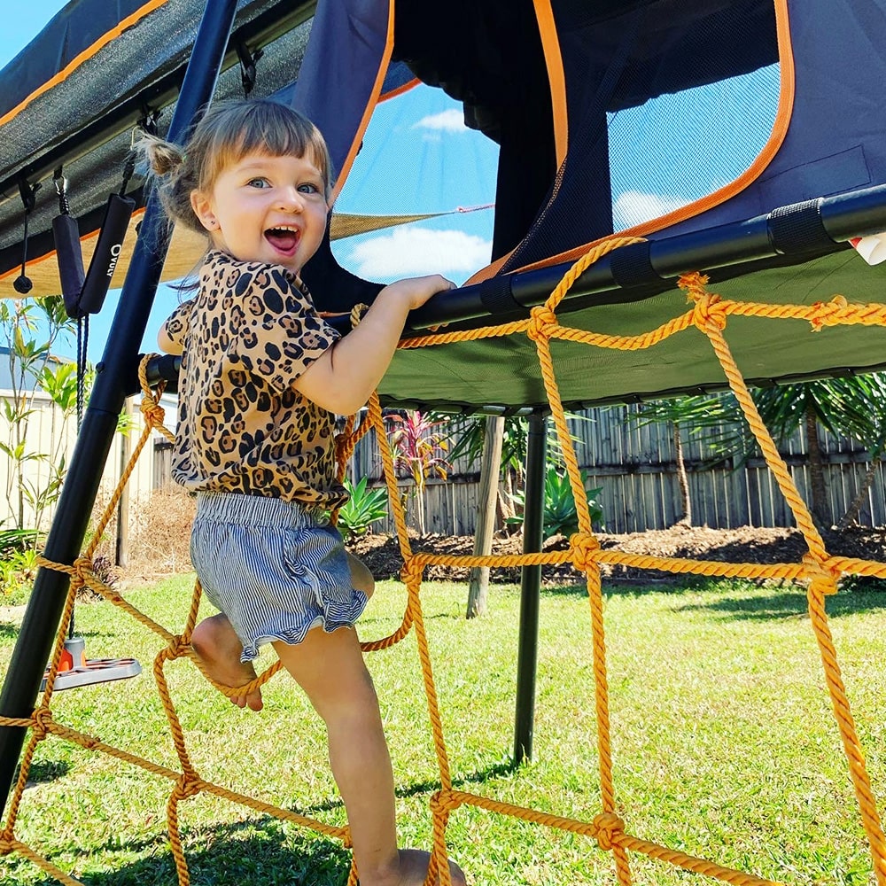 climbing rope cubby house 