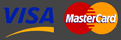 We accept visa and mastercard
