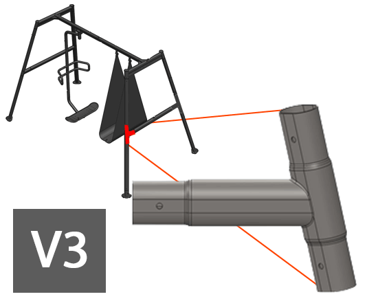 Swing Set Frame Left Joiner V3