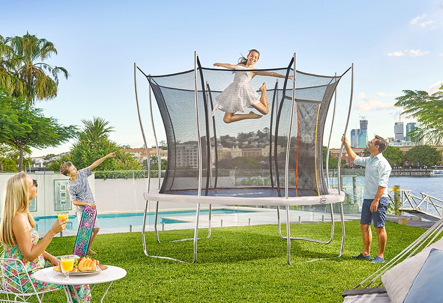 Girl jumping on Ultra trampoline