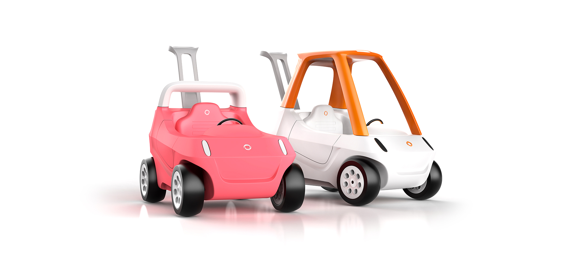 Pink and Orange Mini Cars