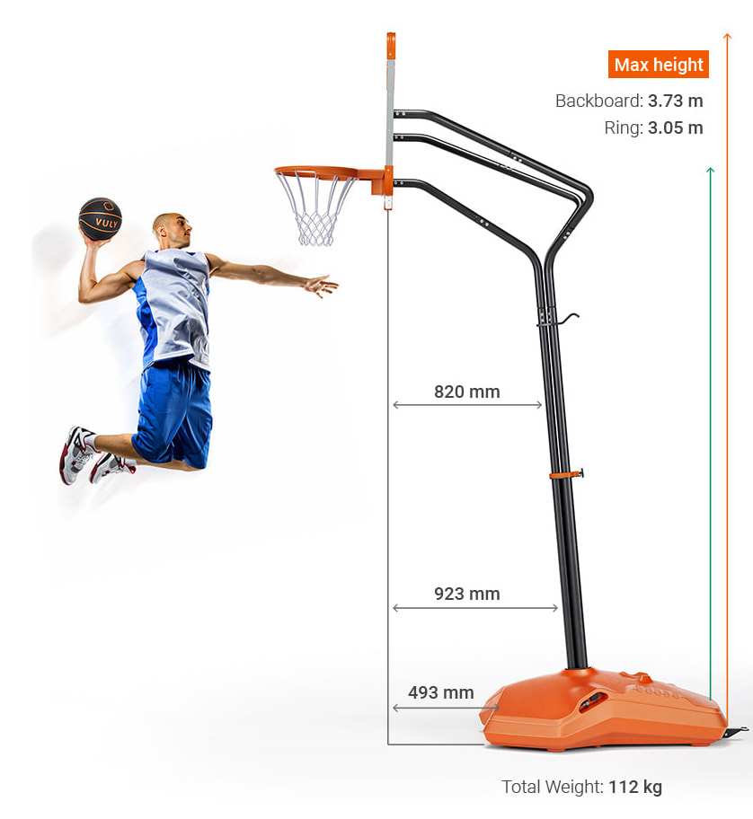 nba basket height