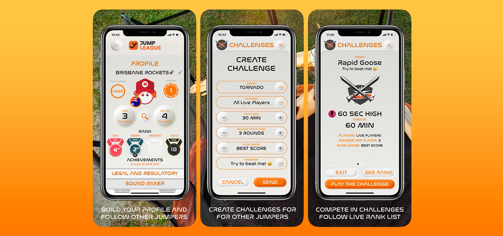 Jump League App Challenges