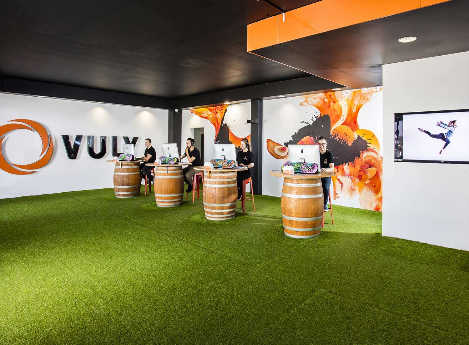 The Vuly trampoline showroom at Wakerly, Brisbane.