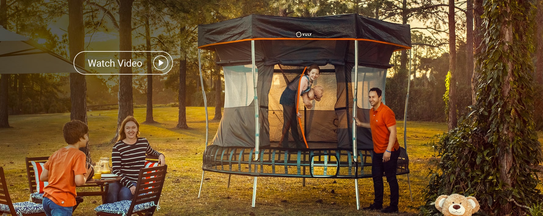 Watch out trampoline tent video
